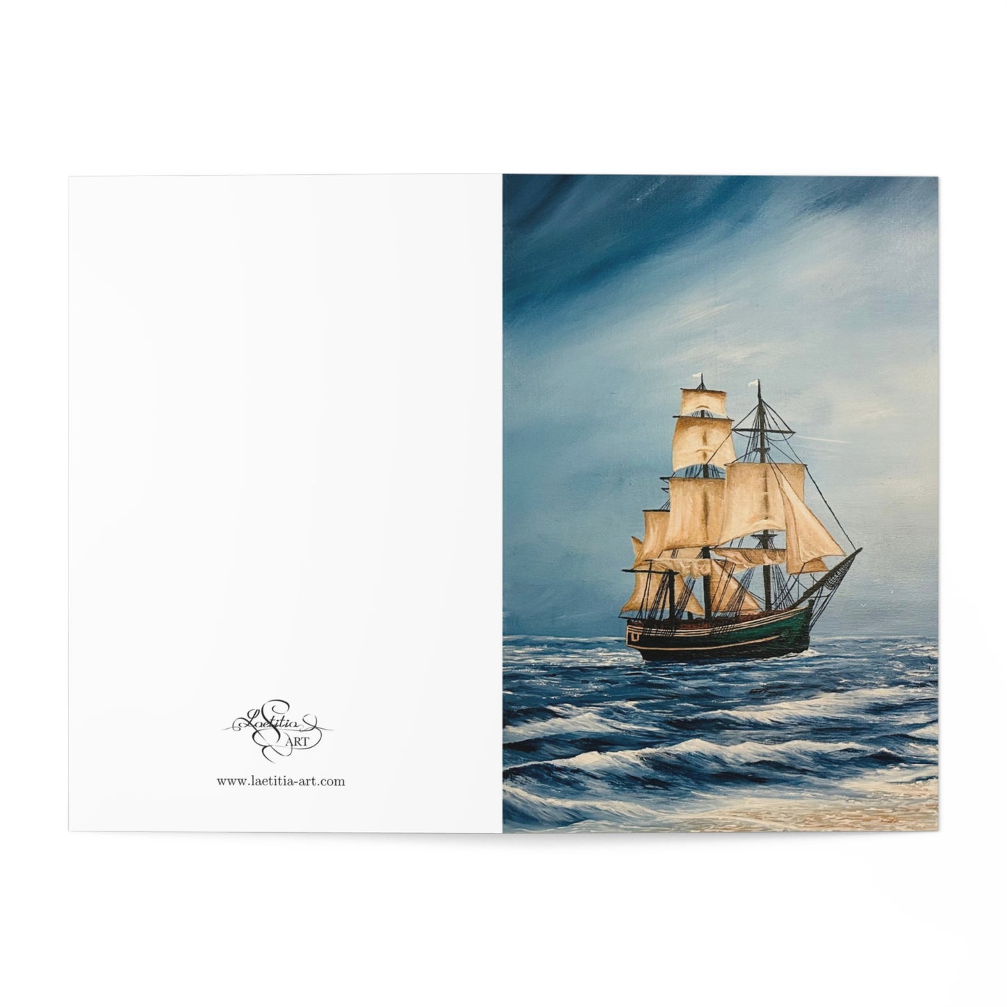 Set of 7 greeting cards - "Across the Sea"