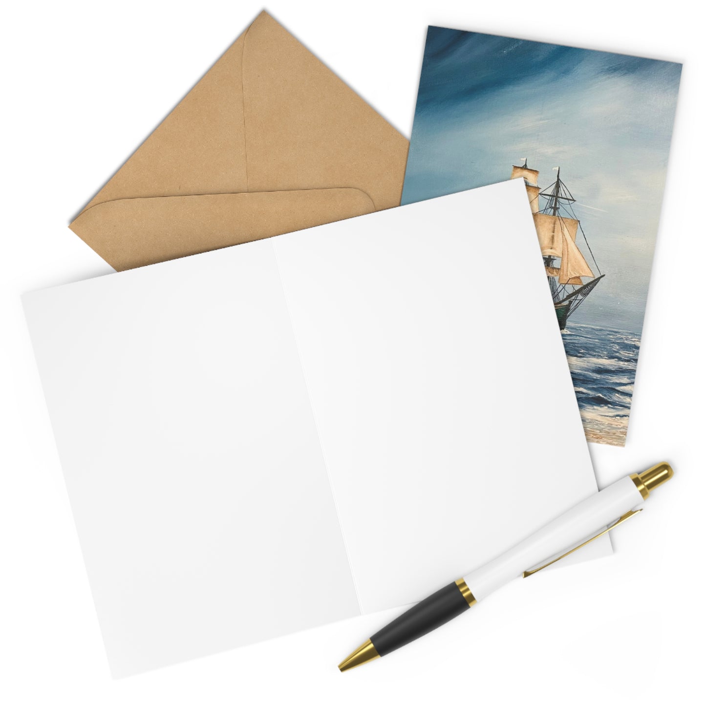 Set of 7 greeting cards - "Across the Sea"