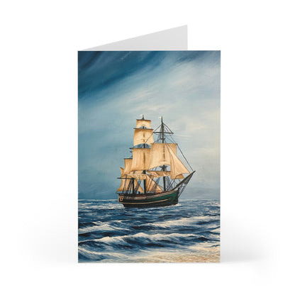 Set of 7 greeting cards - "Across the Sea"